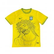 Camiseta Brasil Jesus 2025 Amarillo Tailandia