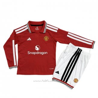 Camiseta Manchester United Primera Manga Larga Nino 2026-2027