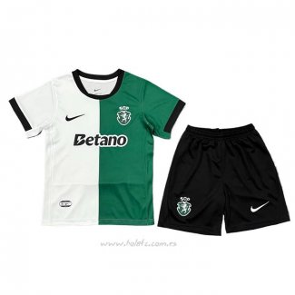 Camiseta Sporting Special Nino 2025-2026 Blanco Verde