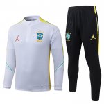 Chandal de Sudadera del Brasil Nino 2026-2027 Blanco