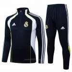 Chandal de Sudadera del Real Madrid 2025-2026 Negro Blanco
