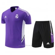 Chandal del Real Madrid Manga Corta 2022-2023 Purpura - Pantalon Corto