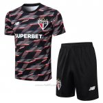 Chandal del Sao Paulo Manga Corta 2024-2025 Negro - Pantalon Corto