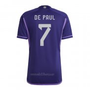 Camiseta Argentina Jugador De Paul Segunda 2022