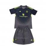 Camiseta Manchester United Portero Segunda Nino 2025-2026 Negro
