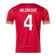 Camiseta Serbia Jugador Milenkovic Primera 2022