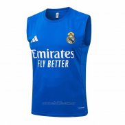 Camiseta de Entrenamiento Real Madrid Sin Mangas 2025-2026 Azul Blanco