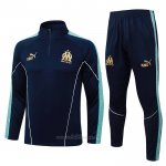 Chandal de Sudadera del Olympique Marsella Nino 2025-2026 Azul Verde