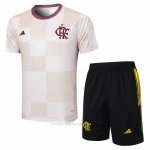 Chandal del Flamengo Manga Corta 2024-2025 Blanco - Pantalon Corto