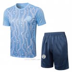Chandal del Manchester City Manga Corta 2024-2025 Azul - Pantalon Corto