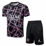 Chandal del Paris Saint-Germain Jordan Manga Corta 2025-2026 Negro Rosa - Pantalon Corto