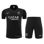 Chandal del Paris Saint-Germain Manga Corta 2023-2024 Negro - Pantalon Corto