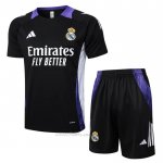 Chandal del Real Madrid Dragon Manga Corta 2024-2025 Negro y Purpura - Pantalon Corto