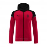 Chaqueta con Capucha del AC Milan 2024-2025 Rojo