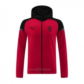 Chaqueta con Capucha del AC Milan 2024-2025 Rojo