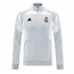 Chaqueta del Real Madrid 2025-2026 Gris Blanco