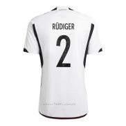 Camiseta Alemania Jugador Rudiger Primera 2022