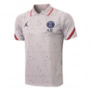 Camiseta Polo del Paris Saint-Germain Jordan 2021-2022 Gris