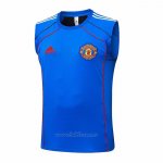 Camiseta de Entrenamiento Manchester United Sin Mangas 2025-2026 Azul