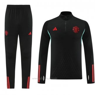 Chandal de Sudadera del Manchester United 2023-2024 Negro