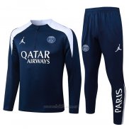 Chandal de Sudadera del Paris Saint-Germain Nino 2025-2026 Azul Blanco