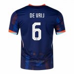 Camiseta Paises Bajos Jugador De Vrij Segunda 2024-2025