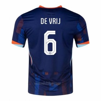 Camiseta Paises Bajos Jugador De Vrij Segunda 2024-2025