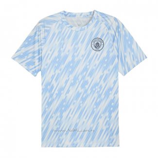 Camiseta Pre Partido del Manchester City 2025-2026 Azul