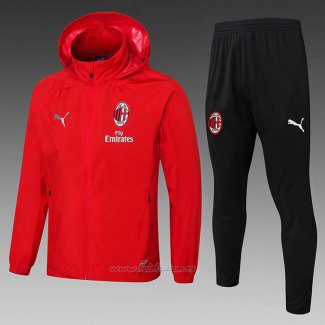 Chandal de Rompevientos del AC Milan 2024-2025 Rojo