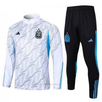 Chandal de Sudadera del Argentina Nino 2023-2024 Blanco