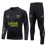 Chandal de Sudadera del Paris Saint-Germain Jordan 2023-2024 Negro