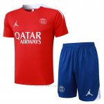 Chandal del Paris Saint-Germain Jordan Manga Corta 2024-2025 Rojo - Pantalon Corto