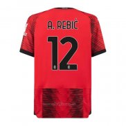 Camiseta AC Milan Jugador A.Rebic Primera 2023-2024