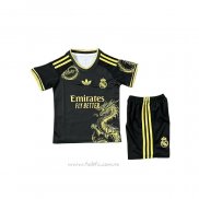 Camiseta Real Madrid Dragon Nino 2025 Negro