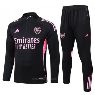 Chandal de Sudadera del Arsenal Nino 2025-2026 Negro Rosa