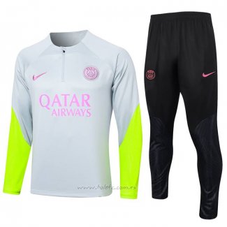 Chandal de Sudadera del Paris Saint-Germain 2023-2024 Gris