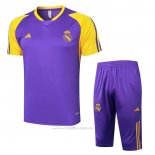 Chandal del Real Madrid Manga Corta 2024-2025 Purpura - Pantalon Corto