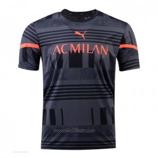 Camiseta Pre Partido del AC Milan 2022 Negro