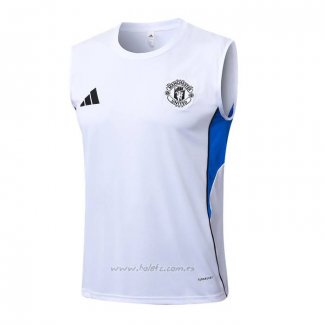 Camiseta de Entrenamiento Manchester United Sin Mangas 2025-2026 Blanco