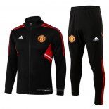 Chandal de Chaqueta del Manchester United Nino 2020-2023 Negro y Rojo