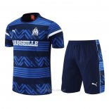 Chandal del Olympique Marsella Manga Corta 2022-2023 Azul - Pantalon Corto