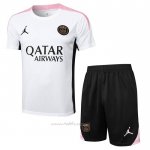 Chandal del Paris Saint-Germain Jordan Manga Corta 2024-2025 Blanco - Pantalon Corto
