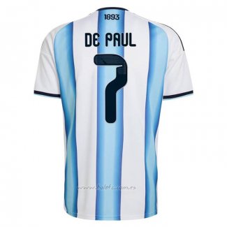 Camiseta Argentina Jugador Rodrigo De Paul Primera 2026