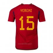 Camiseta Espana Jugador Yeremi Primera 2022