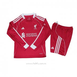 Camiseta Liverpool Primera Manga Larga Nino 2025-2026