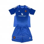 Camiseta Manchester United Portero Nino 2025-2026 Azul