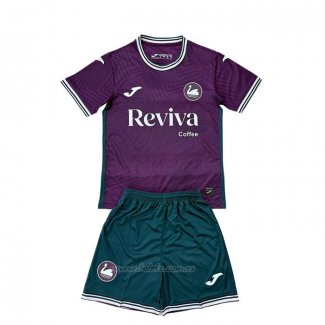 Camiseta Swansea City Segunda Nino 2025-2026
