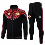 Chandal de Chaqueta del Manchester United 2025-2026 Negro Rojo