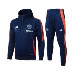 Chandal de Sudadera del Manchester United Nino 2024-2025 Azul