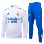 Chandal de Sudadera del Real Madrid 2025-2026 Blanco Azul